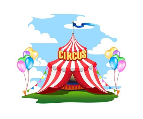 Premium Vector Colorful Circus Tent