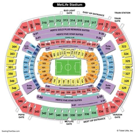 Met Life Stadium Seating Chart Stadium Seating Chart