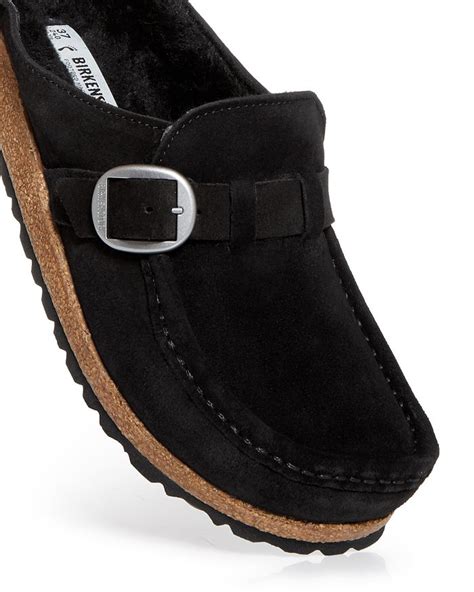 Birkenstock Buckley Genuine Shearling Mule In Black | ModeSens