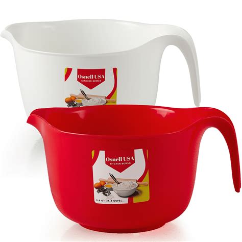 Walmarts Kitchen Prep Set 2 Large Mixing Bowls With Handles And Pour