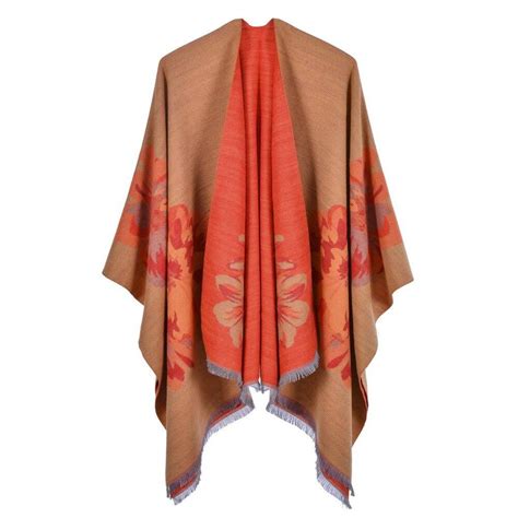 Poncho Femme Fleurs Univers Du Poncho