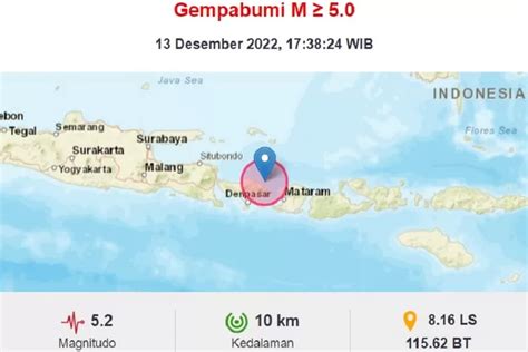 Terkini Wilayah Bali Diguncang Gempa Sebanyak 21 Kali Sore Tadi