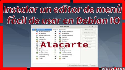 Descargar instalar y usar el editor de menú Alacarte que agrega