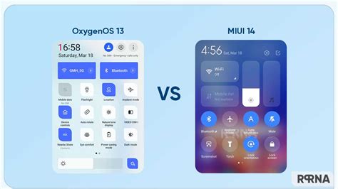 Oneplus Oxygenos Vs Xiaomi Miui Quick Settings Rprna