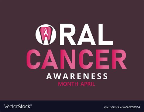 Oral Cancer Awareness Month Royalty Free Vector Image