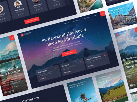 Swiss Tourism Website Web Design Concept Ramotion Agency