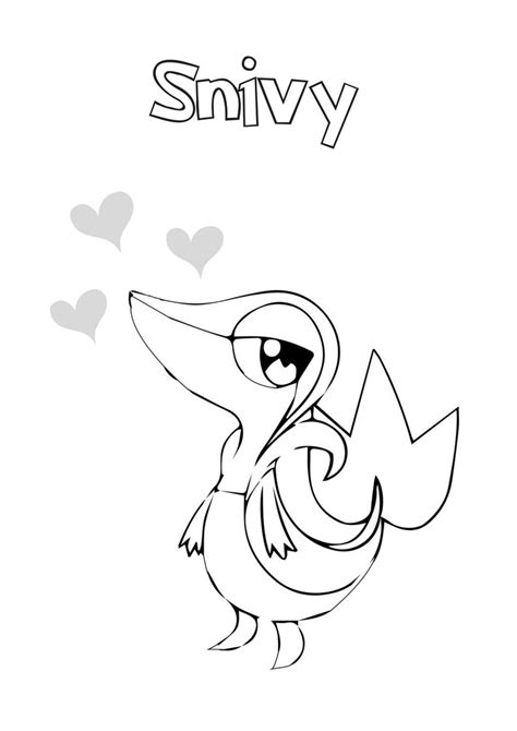 Pokemon Snivy Coloring Pages At Free Printable Kleurplaten