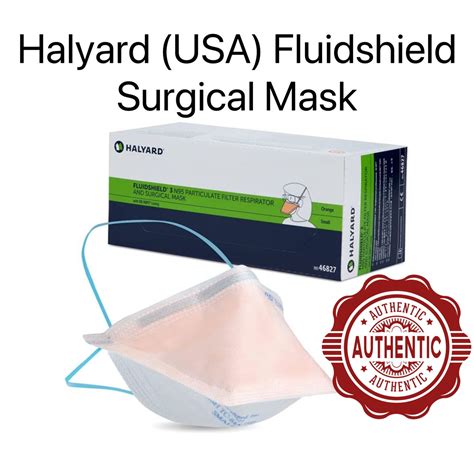 READY STOCK MY Halyard Fluidshield Level 3 N95 Particulate Filter