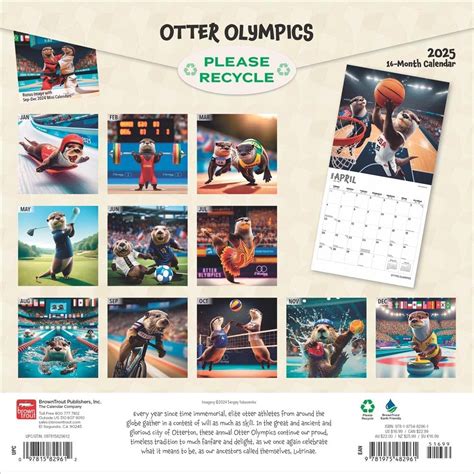 Small Wall Calendar 2025 Olympics Carolyn Nash