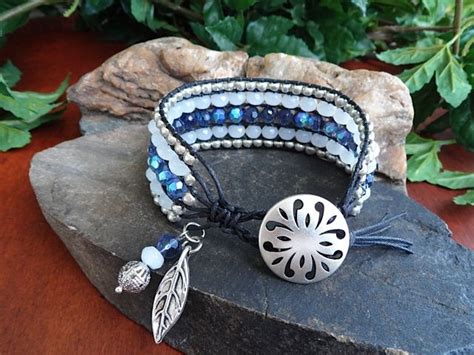 ~ Waterfall ~ 3 Row Boho Chic Wrap Cuff Bracelet Created By Spirit