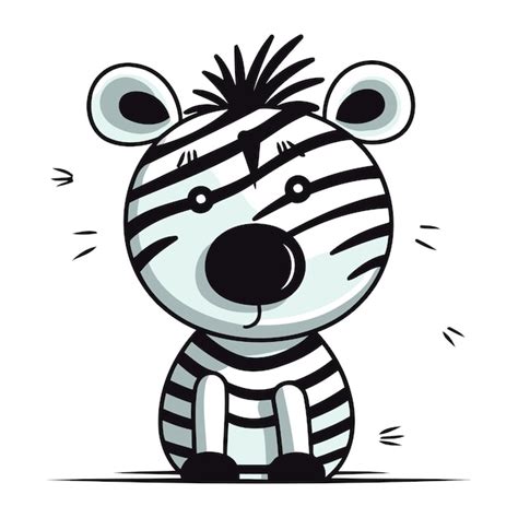 Zebra Linda Ilustraci N Vectorial De Dibujos Animados Aislada En Un