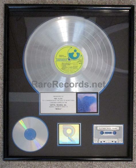 Pink Floyd Meddle S U S Riaa Platinum Lp Cd Cassette Award