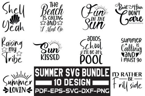 Summer Svg Bundle Graphic By Creativekhadiza124 · Creative Fabrica