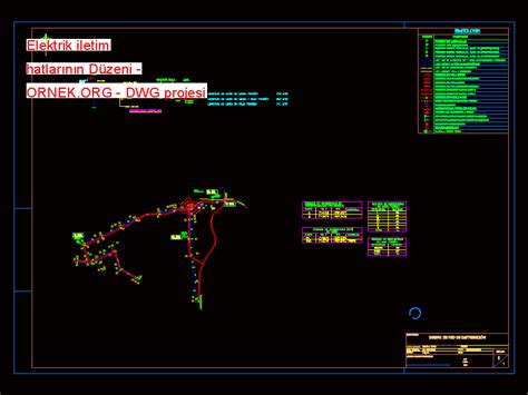 Proje Sitesi elektrik ayrıntıları Autocad Projesi