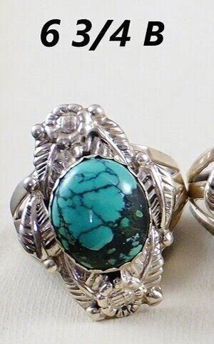 Item 915Z Women S Navajo Morenci Turquoise Foliage Sterling Silver