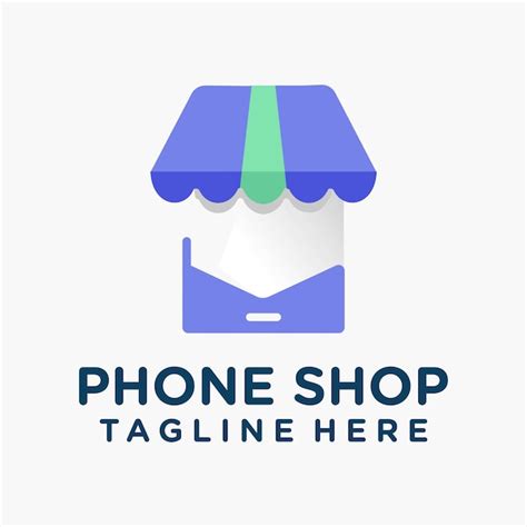 Premium Vector | Modern and playful phone shop logo vector