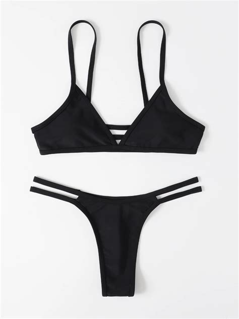 Ba Ador Bikini Tanga Con Abertura Negro