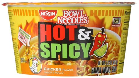 Nissin Hot And Spicy Chicken Instant Noodles 3 32 Oz Pack Of 6