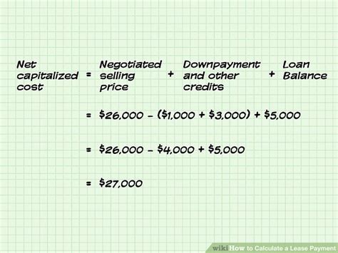 How To Calculate A Lease Payment Steps With Pictures