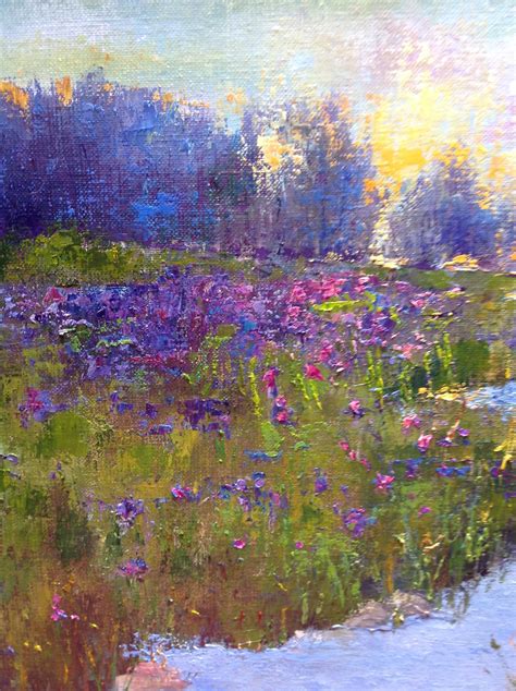 Extra Large Painting Monet Style Monet French Flower Field Purple