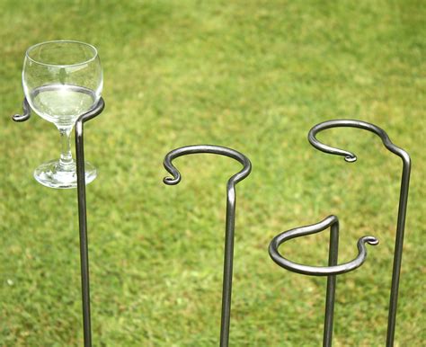 Outdoor Wine Glass Holders Hand Forged Blacksmith Made Etsy Uk