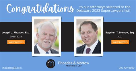 Joseph J Rhoades Esq And Stephen T Morrow Esq Selected To The