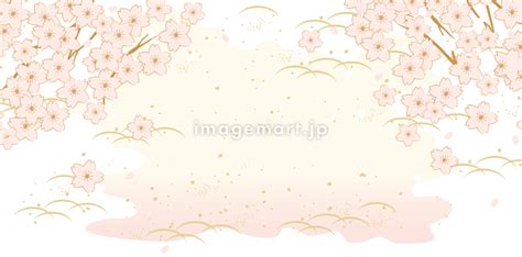 桜の舞う 背景イラスト素材 [180401204] イメージマート