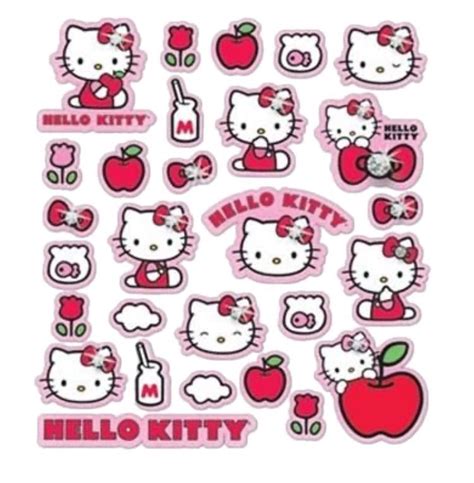 Hello Kitty Pegatinas Bonitas Garabatos Divertidos Fondo De