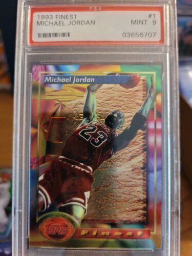 Topps Finest Michael Jordan Psa Mint Hof Chicago Bulls Ebay