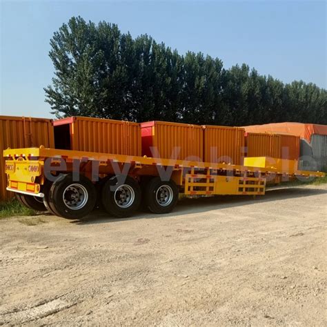 234 Axles 20ft 40ft 45ft Container Carrier Truck Trailer Flatbed Semi