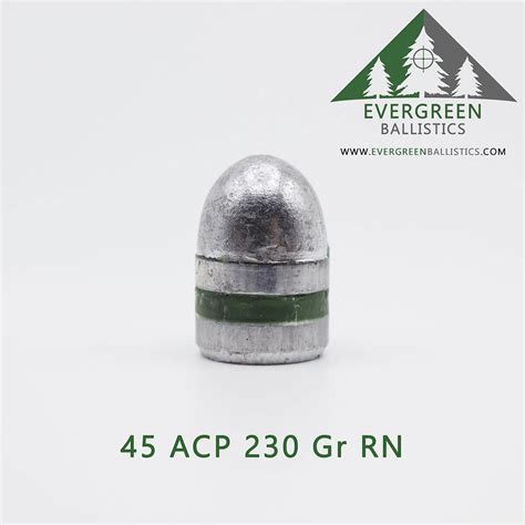 45 ACP (.451) 230 Grain Round Nose Lead Bullets – Evergreen Ballistics