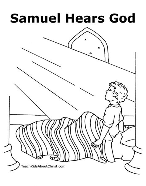 God Calls Samuel Coloring Page