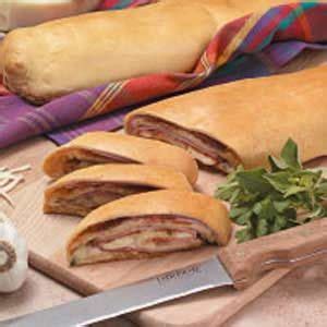 Three Meat And Cheese Stromboli Recipe Taste Of Home