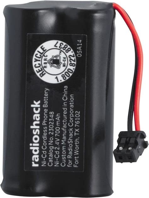 Amazon RadioShack 2 4V 700mAh Ni Cd Cordless Phone Battery