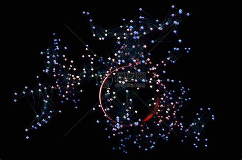 发光的球体和发光的结点三维渲染高清图片下载 正版图片502406113 摄图网