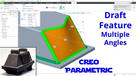 Creo Parametric Draft Feature Part 3 Of 3 Multiple Angles YouTube