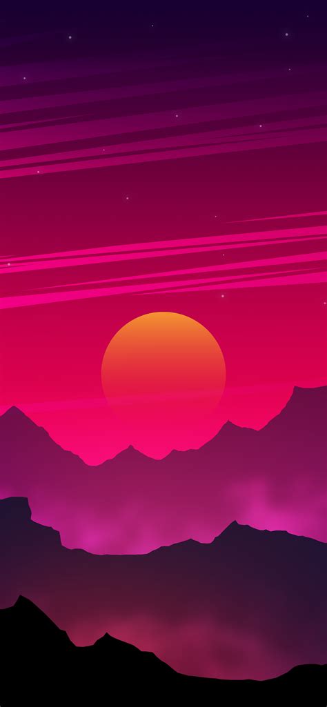 Colorful Vector Landscape Wallpaper For Iphone
