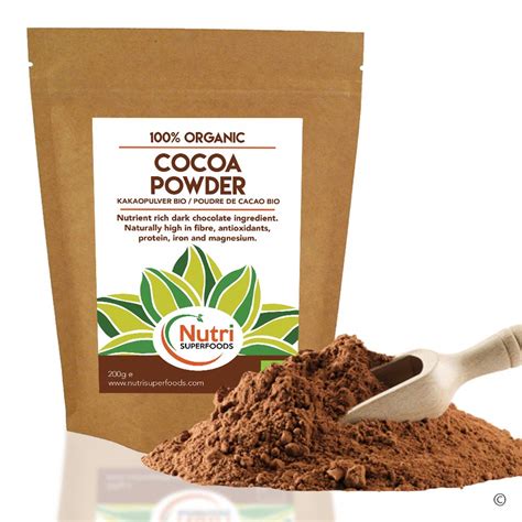 Organic Cocoa powder - Vegan, pure dark chocolate ingredient ...