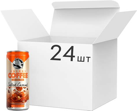 Упаковка холодного кофе с молоком Hell Energy Coffee Salted Caramel 250 ...