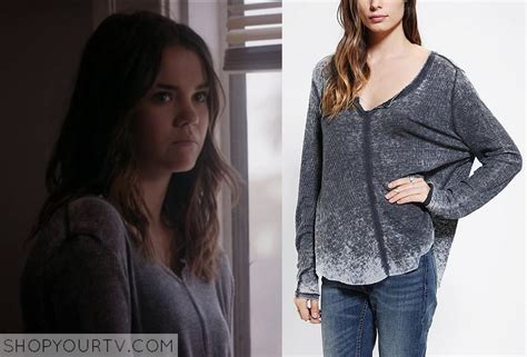 The Fosters Season 1 Episode 12 Callies Grey Burnout Sweater Shop