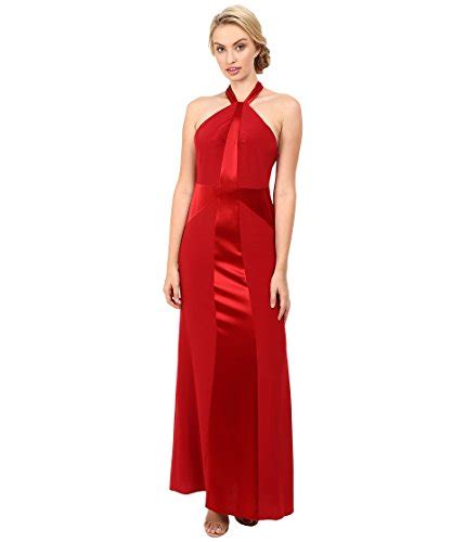 Jill Jill Stuart Womens Halter Satin Back Crepe Gown