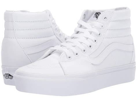 Vans Canvas Sk8 Hi Platform 20 In White Save 1 Lyst