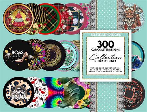 CAR COASTER 300 Designs Car Coasters Sublimation Designs Car - Etsy Canada