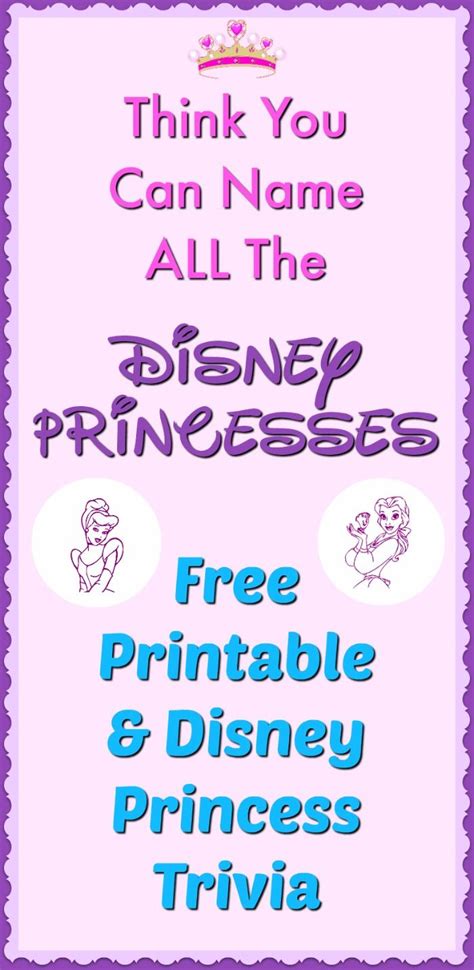 The Complete Disney Princess List With Trivia And A Free Printable