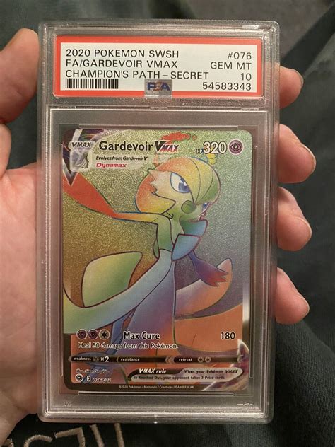 2020 Pokémon Champions Path full art gardevoir vmax Secret Rainbow rare