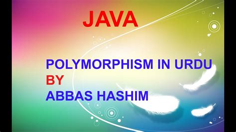 Polymorphism Oop In Java Easy Explanation In Urdu Hindi Youtube