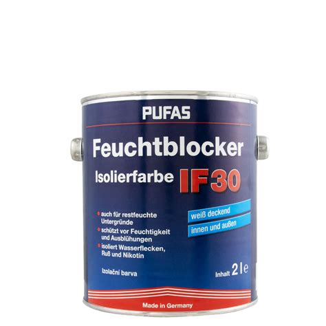 Pufas Feuchtblocker Isolierfarbe 2L IF30 Weiss Wandfarbe Isolierfarbe