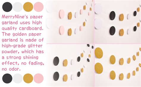 Merrynine Paper Garland Pack Ft Paper Circle Dots Party Garland