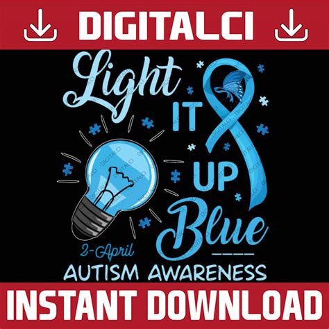 Light It Up Blue Autism Awareness Ribbon Puzzle Piece Png Su Inspire