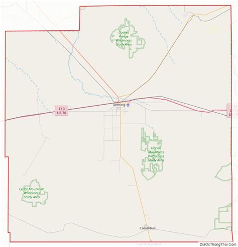 Map of Luna County, New Mexico